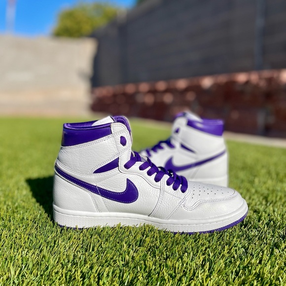 Jordan Women's Athletic Shoes - White and Purple - Picture 5 of 8